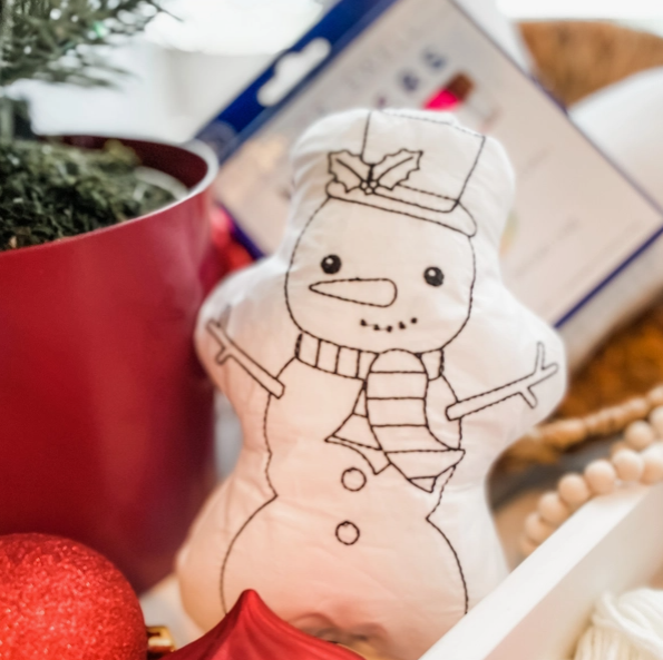 Snowman Doodle Coloring Activity Doll