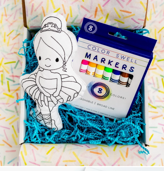 Ballerina Doodle Coloring Activity Doll