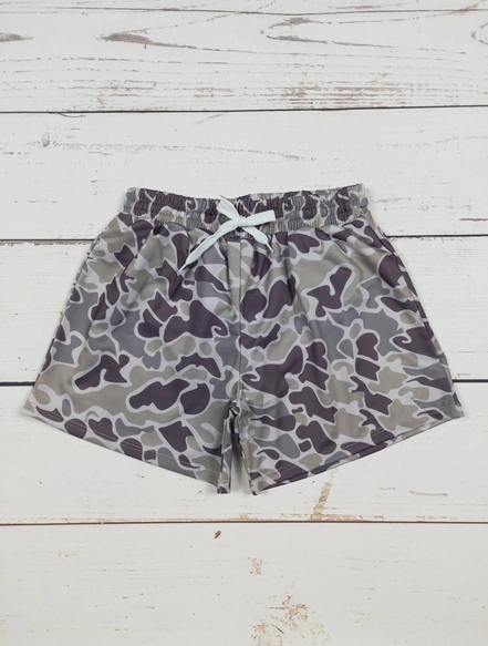 Boys Camo Swim Bottoms