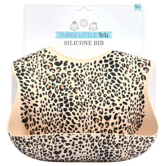 Wild Leopard Silicone bib