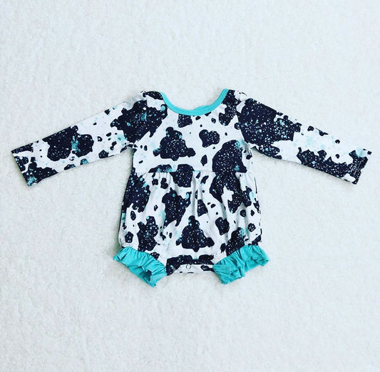 Turquoise & Cow Print Bubble