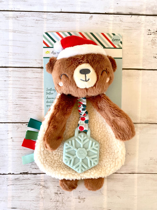 Itzy Ritzy Christmas Bear Plush+Teether