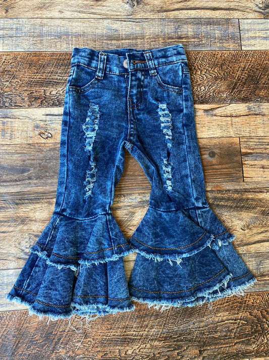 Ruffle Denim Bells