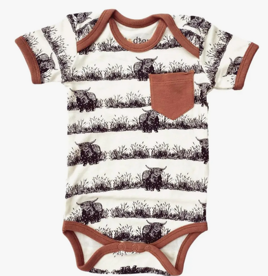 Highland Cow Short Sleeve Onsie